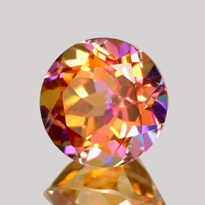 Topaze azotic multicolore naturelle coupe roude, 2,49 ct, VVS
