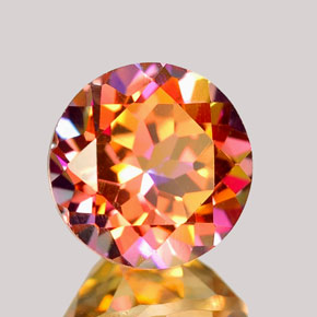 Topaze azotic multicolore naturelle coupe roude, 2,63 ct, VVS-VS