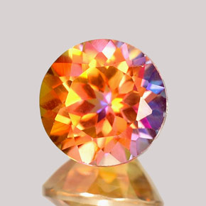 Topaze azotic multicolore naturelle coupe roude, 2,34 ct, VVS