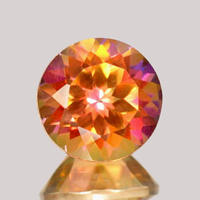 Topaze azotic multicolore naturelle coupe roude, 2,34 ct, VVS