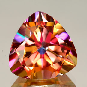 Topaze azotic multicolore naturelle trillion, 11,78 ct, VVS-VS