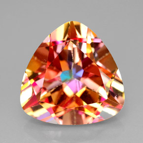 Topaze azotic multicolore naturelle trillion, 11,76 ct, VVS