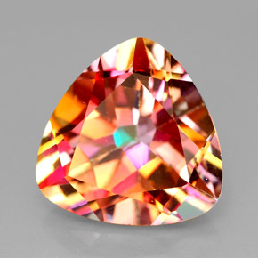 Topaze azotic multicolore naturelle trillion, 11,76 ct, VVS