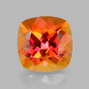 Topaze azotic multicolore naturelle coupe coussin, 2,67 ct, VVS