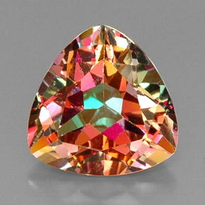 Topaze azotic multicolore naturelle trillion, 11,44 ct, VVS-VS