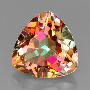 Topaze azotic multicolore naturelle trillion, 11,44 ct, VVS-VS