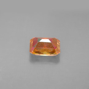 Topaze azotic multicolore naturelle taille émeraude, 1,85 ct, VVS-VS