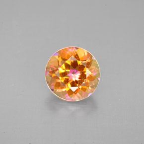 Topaze azotic multicolore naturelle coupe roude, 2,20 ct, VS