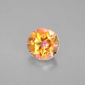 Topaze azotic multicolore naturelle coupe roude, 2,20 ct, VS