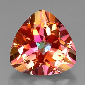 Topaze azotic multicolore naturelle trillion, 11,79 ct, VVS-VS