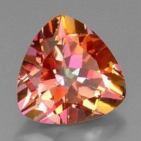 Topaze azotic multicolore naturelle trillion, 11,79 ct, VVS-VS
