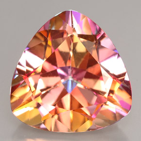 Topaze azotic multicolore naturelle trillion, 11,98 ct, VVS
