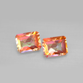 Achetez naturel ct multicolore topaze azotic gems, taille émeraude, en provenance brésil chez gemselect. en stock, livraison internationale!