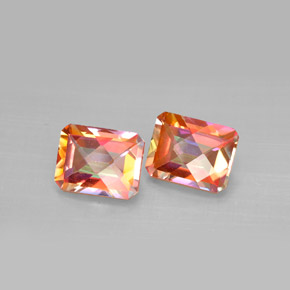 Achetez naturel ct multicolore topaze azotic gems, taille émeraude, en provenance brésil chez gemselect. en stock, livraison internationale!