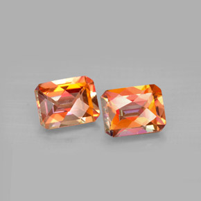 Achetez naturel ct multicolore topaze azotic gems, taille émeraude, en provenance brésil chez gemselect. en stock, livraison internationale!