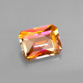 Topaze azotic multicolore naturelle taille émeraude, 2,36 ct, VVS-VS