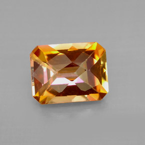 Topaze azotic multicolore naturelle taille émeraude, 2,66 ct, VVS-VS