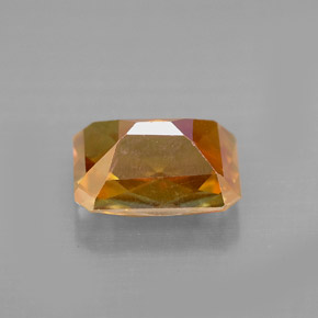 Topaze azotic multicolore naturelle taille émeraude, 2,66 ct, VVS-VS