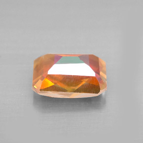 Topaze azotic partie supérieure arc-en-ciel naturelle taille émeraude, 2,63 ct, VVS-VS