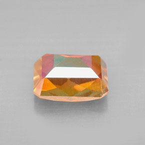 Topaze azotic multicolore naturelle taille émeraude, 2,80 ct, VVS-VS