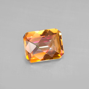 Topaze nitrique Partie Supérieure Arc-en-Ciel naturelle Taille émeraude, 2.31 ct, VVS-VS