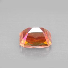 Topaze azotic multicolore naturelle taille émeraude, 2,88 ct, VVS-VS
