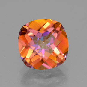 Topaze nitrique Partie Supérieure Arc-en-Ciel naturelle Coupe coussin, 2.56 ct, VVS