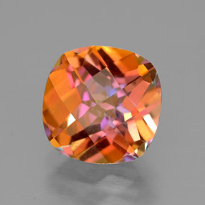 Topaze nitrique Partie Supérieure Arc-en-Ciel naturelle Coupe coussin, 2.56 ct, VVS