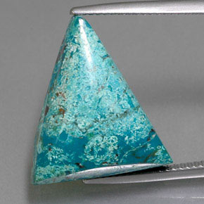 Azurite Bleu multicolore naturelle Trillion, 14.55 ct, Opaque