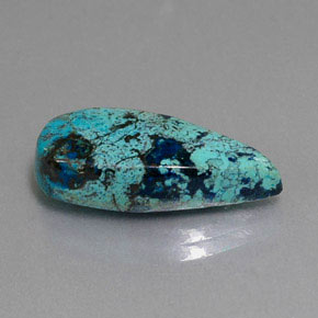 Azurite Bleu multicolore naturelle En forme de poire, 7.05 ct, Opaque