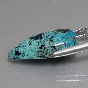 Azurite Bleu multicolore naturelle En forme de poire, 7.05 ct, Opaque