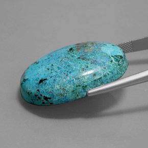 Azurite bleue naturelle coupe ovale, 48,69 ct, opaque