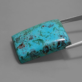 Azurite Bleu multicolore naturelle Baquette, 46,93 ct, Opaque