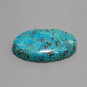 Azurite bleue naturelle coupe ovale, 44,49 ct, opaque