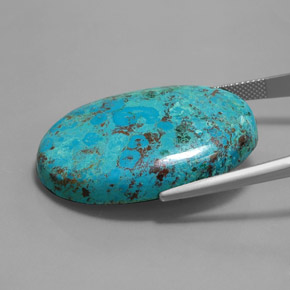 Azurite bleue naturelle coupe ovale, 44,49 ct, opaque