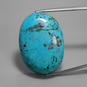 Azurite Bleu multicolore naturelle Coupe ovale, 41.17 ct, Opaque