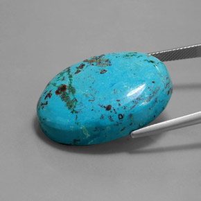 Azurite Bleu multicolore naturelle Coupe ovale, 41.17 ct, Opaque