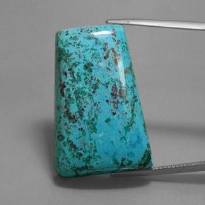Azurite bleue naturelle baguette, 37,80 ct, opaque