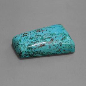 Azurite bleue naturelle baguette, 37,80 ct, opaque