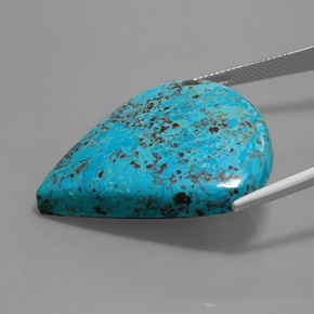 Azurite Bleu multicolore naturelle En forme de poire, 36.64 ct, Opaque