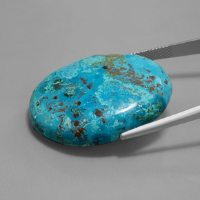 Azurite bleue naturelle coupe ovale, 56,83 ct, opaque