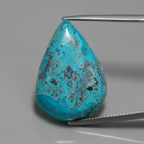 Azurite Bleu multicolore naturelle En forme de poire, 17.80 ct, Opaque