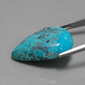 Azurite Bleu multicolore naturelle En forme de poire, 17.80 ct, Opaque