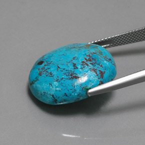 Azurite Bleu multicolore naturelle Coupe ovale, 19.59 ct, Opaque