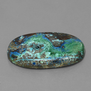 Azurite Bleu multicolore naturelle Coupe ovale, 58.74 ct, Opaque