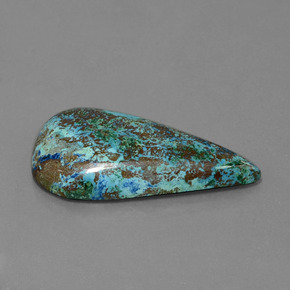 Azurite bleue naturelle en forme de poire, 26,58 ct, opaque