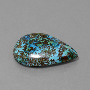 Azurite bleue naturelle en forme de poire, 22,72 ct, opaque