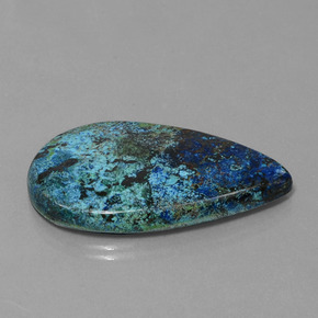 Azurite bleue naturelle en forme de poire, 40,30 ct, opaque