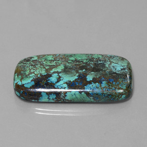 Azurite bleu multicolore naturelle coupe coussin, 76,94 ct, opaque