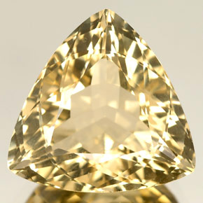 Béryl jaune naturelle trillion, 5,34 ct, VVS